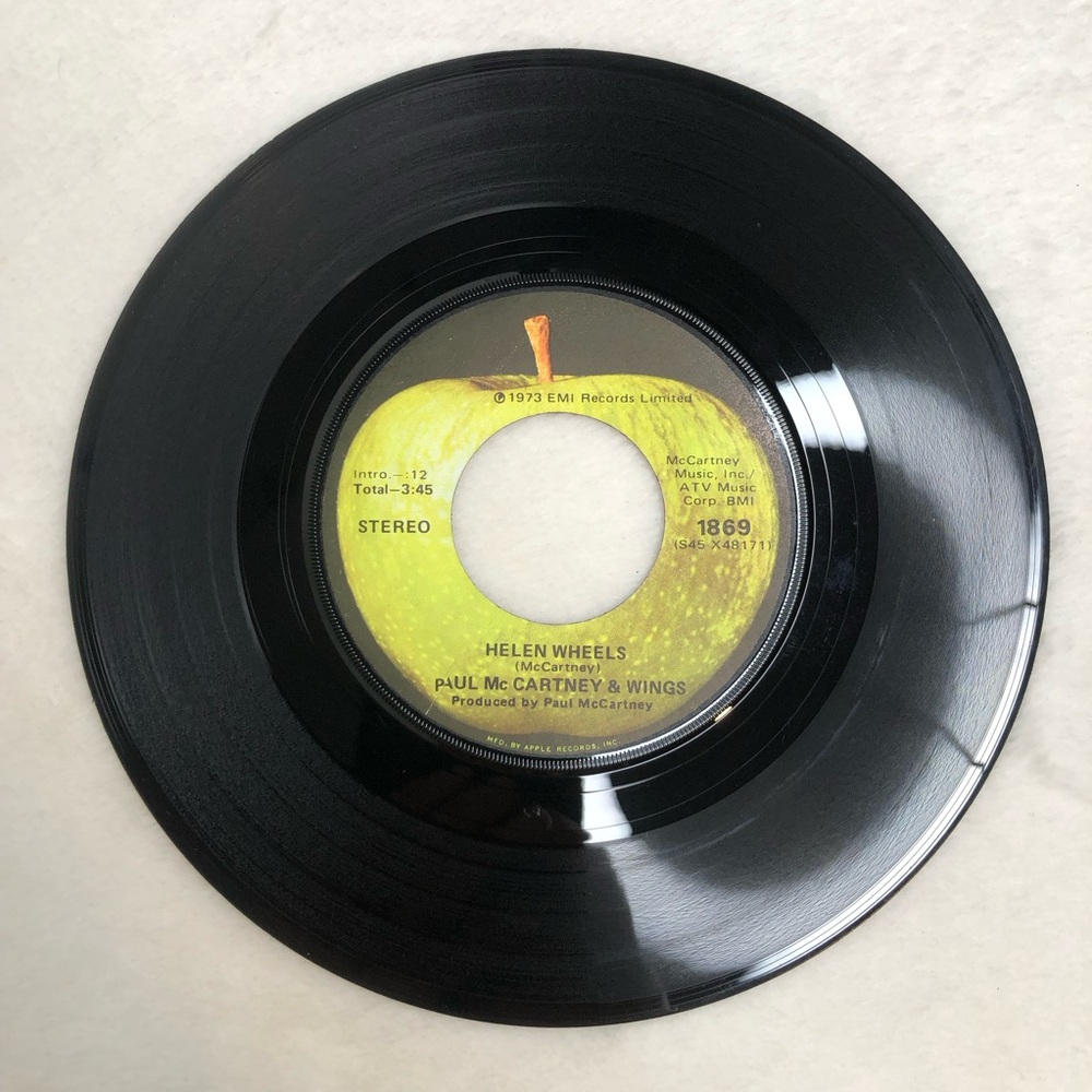 Paul McCartney & Wings - Helen Wheels / Country Dreamer 7" Vinyl 1973  Apple